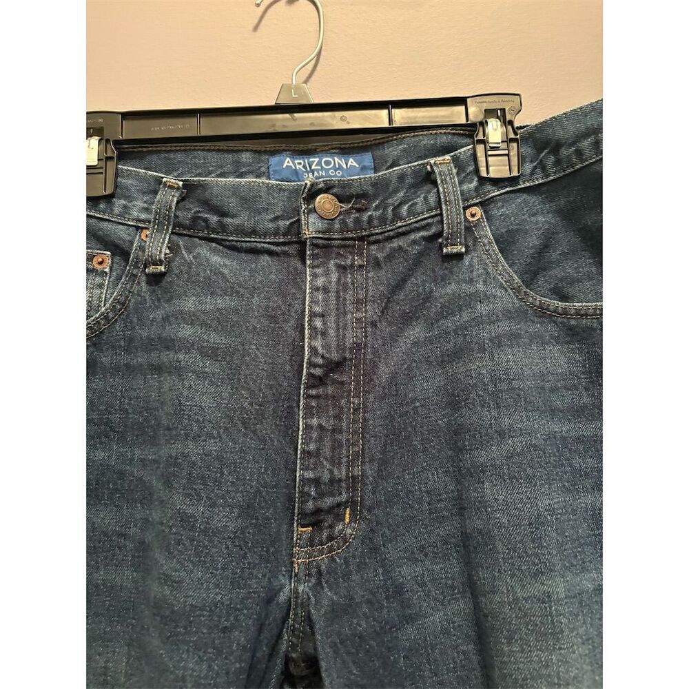 Arizona Men's Relaxed Straight Jeans Blue Size 36x34 - Picture 2 of 10